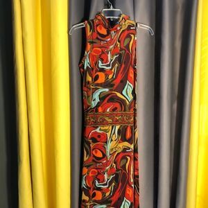 Andrea Jovine multi colored sleeveless dress size small